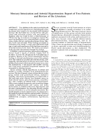 Mercury Intoxication and Arterial Hypertension: Report of Two Patients and Review of the Literature