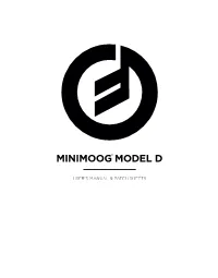 Minimoog Model D Manual