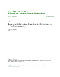 Runnymede Revisited: Bicentennial Reflections on a 750Th Anniversary William F