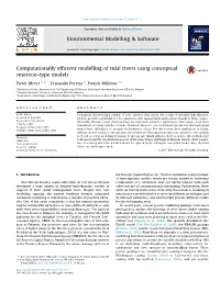 Computationally Efficient Modelling of Tidal Rivers Using Conceptual