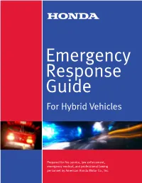 Emergency Response Guide for Accord