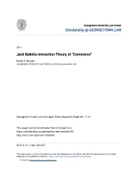 Jack Balkin's Interaction Theory of “Commerce”