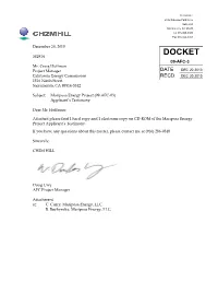 MEP Testimony
