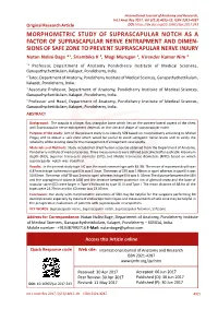 Morphometric Study of Suprascapular Notch As A