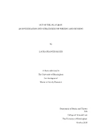 Out of the (Play)Box: an Investigation Into Strategies for Writing and Devising