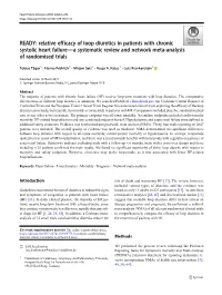 READY: Relative Efficacy of Loop Diuretics in Patients with Chronic Systolic Heart Failure—A Systematic Review and Network Meta-Analysis of Randomised Trials
