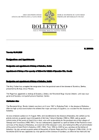 Resignations and Appointments