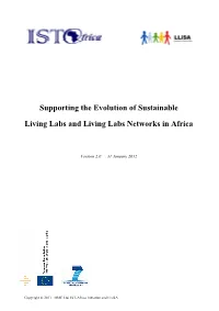 Supporting the Evolution of Sustainable Living Labs and Living Labs Networks in Africa