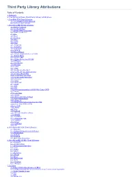Third Party Library Attributions