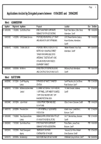 Applications Decided by Delegated Powers Between 01/04/2005 30/04