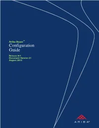 Ariba Buyer Configuration Guide Iii Table of Contents