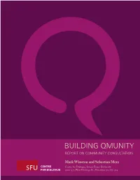 Building Qmunity Report on Community Consultation