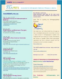 CALENDAR of Events Spring Greetings! Look Below for the Most Recent Medical Section Easter Newsletter