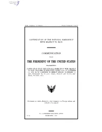 Continuation of the National Emergency with Respect to Iran