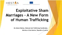 Exploitative Sham Marriages – a New Form of Human Trafficking