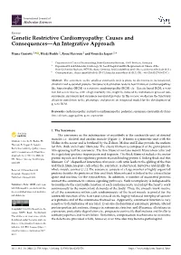 Genetic Restrictive Cardiomyopathy: Causes and Consequences—An Integrative Approach