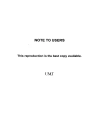 Note to Users