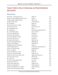 Report to the 80Th General Convention of the Task Force On