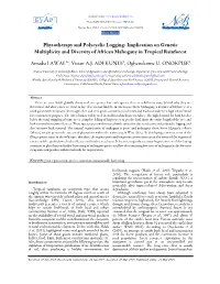 Implication on Genetic Multiplicity and Diversity of African Mahogany in Tropical Rainforest