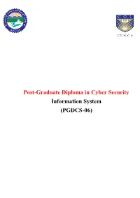 Post-Graduate Diploma in Cyber Security Information System (PGDCS-06)