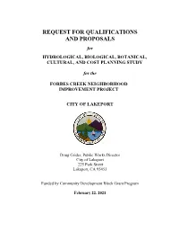 Request for Qualifications and Proposals