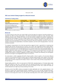 SML Isuzu Limited: Rating Assigned to Enhanced Amount Summary Of