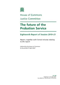 The Future of the Probation Service