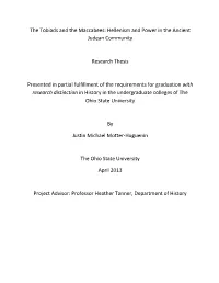 The Tobiads and the Maccabees: Hellenism and Power in the Ancient Judean Community