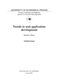 Trends in Web Application Development
