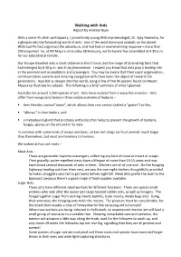 Walking with Ants Report by Arminel Ryan