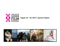 20, 2017 | Sponsor Report