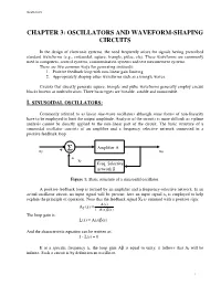 Chapter 3: Oscillators and Waveform-Shaping Circuits