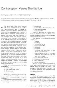 Contraception Versus Sterilization