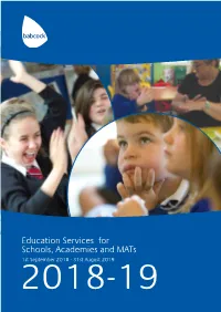 Education Services for Schools, Academies and Mats