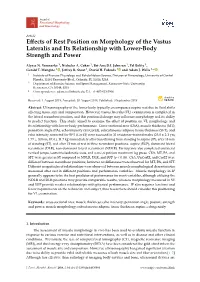 Effects of Rest Position on Morphology of the Vastus Lateralis and Its Relationship with Lower-Body Strength and Power