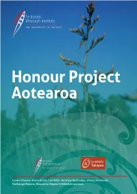Honour Project Aotearoa
