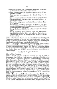 HSCA Volume IX: V. Possible Associations