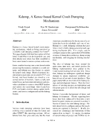 Kdump, a Kexec-Based Kernel Crash Dumping Mechanism