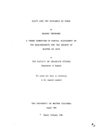 Keats and the Dynamics of Form