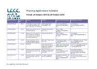 Planning Applications Validated Period