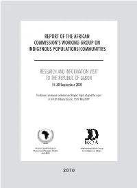 Report of the African Commission's Working