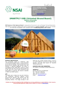 SMARTPLY OSB (Oriented Strand Board) Planche Universelle Universalbrett