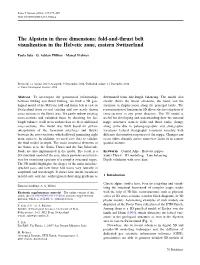 The Alpstein in Three Dimensions: Fold-And-Thrust Belt Visualization in the Helvetic Zone, Eastern Switzerland