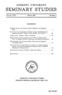 Andrews University Seminary Studies for 1979