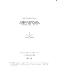 FEASIBILITY of ESTIMATING WINTER DISTRIBUTION and HABITAT PREFERENCE for JUVENILE SALMONIDS in the MAIN TEM S KENAI RIVER, ALASKA, 1986-1987