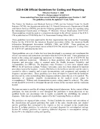 ICD-9-CM Official Guidelines for Coding and Reporting