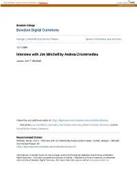 Interview with Jim Mitchell by Andrea Lâ•Žhommedieu