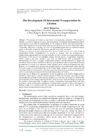 The Development of Intermodal Transportation in Cirebon