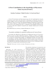 A First Contribution to the Knowledge of Mycetozoa from Aveyron (France)