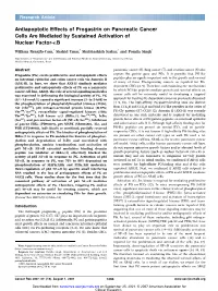 Antiapoptotic Effects of Progastrin on Pancreatic Cancer Cells Are Mediated by Sustained Activation of Nuclear Factor-KB